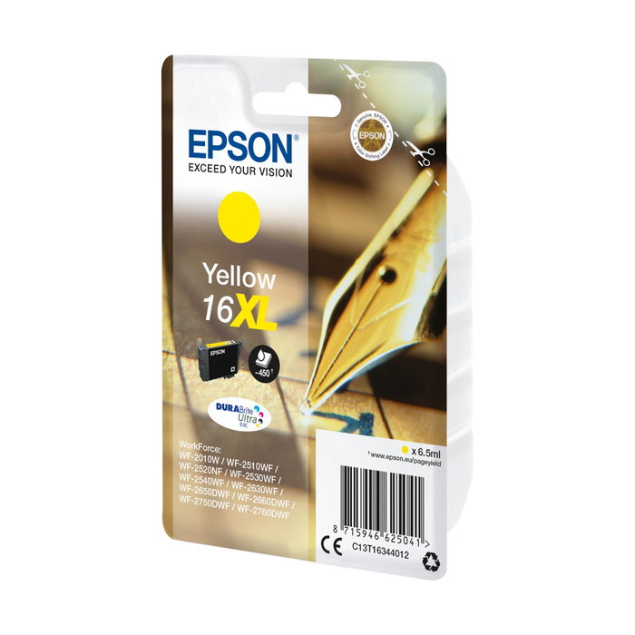 Epson Cartouche d'encre 16XL Jaune DURABrite Ultra T1634