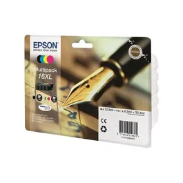 Epson Multipack 16 XL C13T16364022 - Lot de 4 cartouches d'encre (Noir, Cyan, Jaune, Magenta) pour imprimantes Epson - 32,4 ml par cartouche