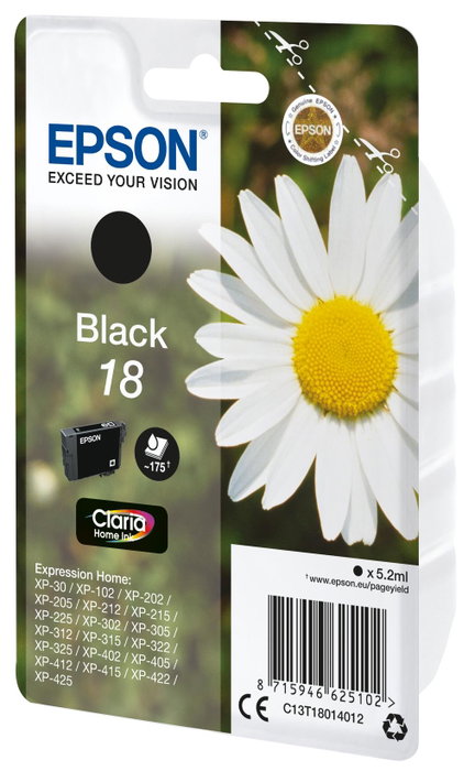 Epson Cartouche d'encre T1801 Noir Claria Home