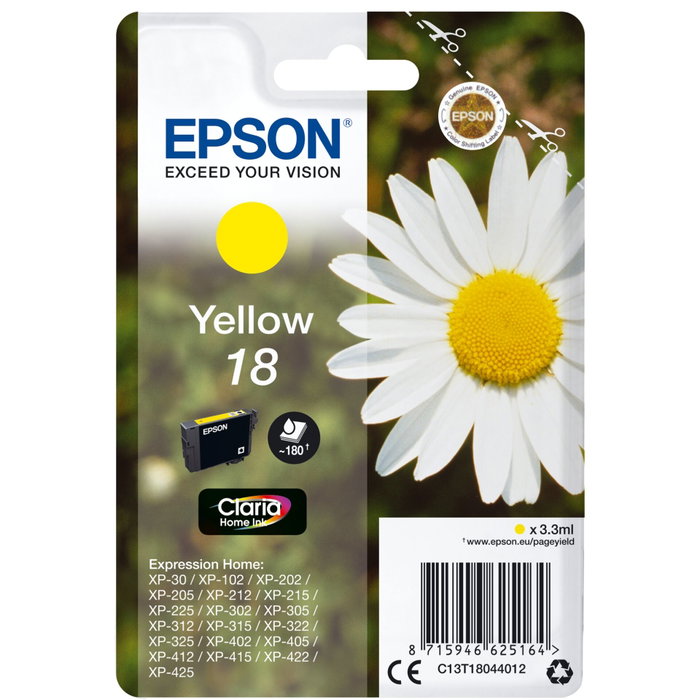 Epson Cartouche d'encre Claria Home T1804 Jaune Epson Cartouche d'encre Claria Home T1804 Jaune