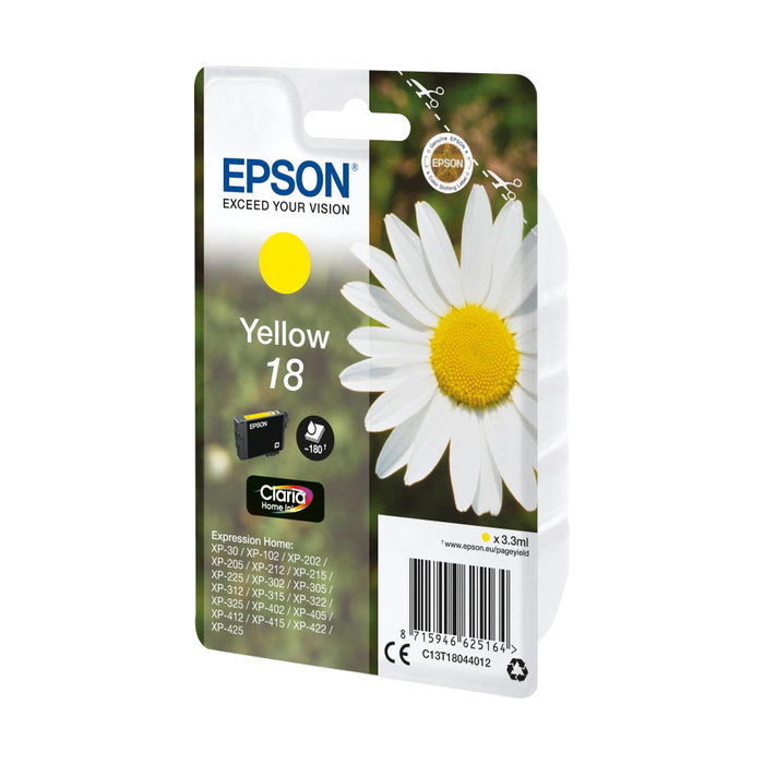 Epson Cartouche d'encre Claria Home T1804 Jaune Epson Cartouche d'encre Claria Home T1804 Jaune