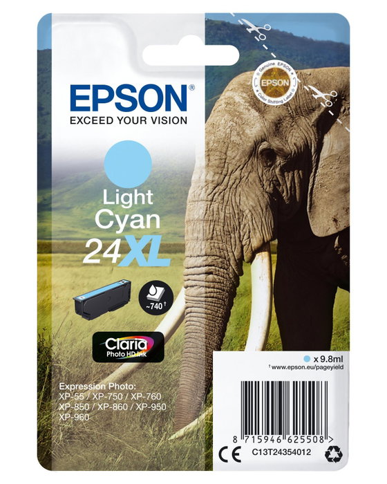 Epson Cartouche d'encre 24XL Cyan clair T2435 Epson Cartouche d'encre 24XL Cyan clair T2435