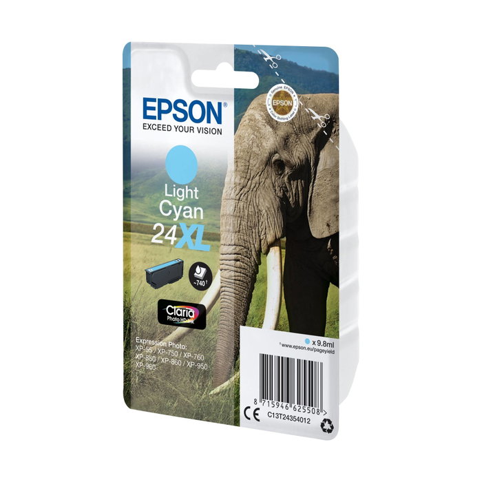 Epson Cartouche d'encre 24XL Cyan clair T2435 Epson Cartouche d'encre 24XL Cyan clair T2435