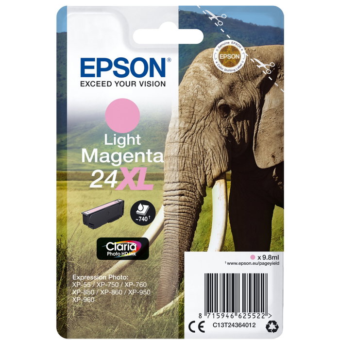 Epson Cartouche d'encre XL T2436 Magenta clair Claria Photo HD