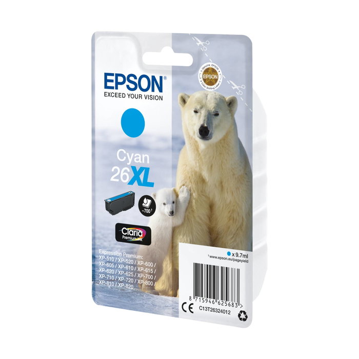 Epson Cartouche XL Claria Premium Cyan T 263 T 2632