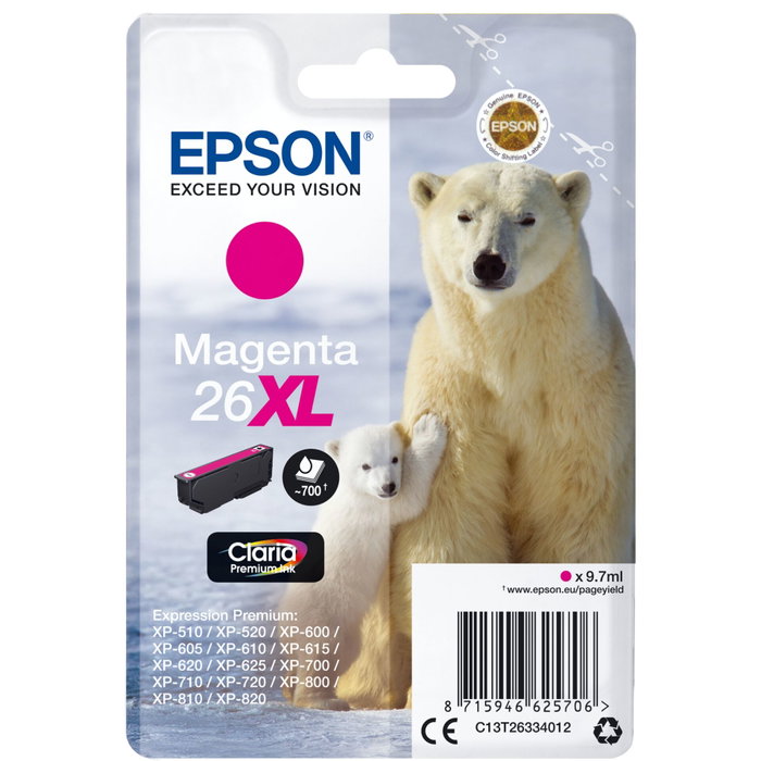 Epson Cartouche d'encre Claria Premium XL Magenta T2633