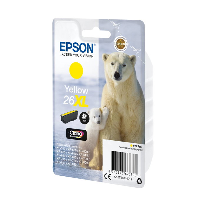 Epson Cartouche d'encre Claria Premium T2634 XL Jaune, 9,7 ml