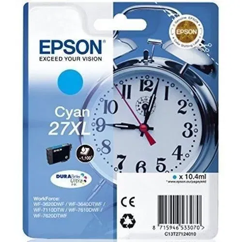 Epson Cartouche d'encre Cyan T2702 Réveil (C13T27024012) - Compatible imprimantes Epson Epson Cartouche d'encre Cyan T2702 Réveil (C13T27024012) - Compatible imprimantes Epson