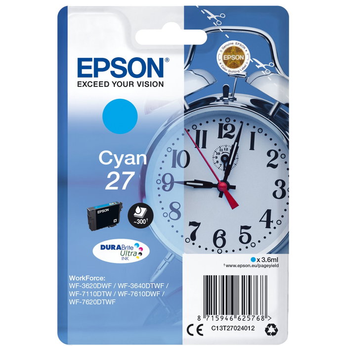 Epson Cartouche d'encre DURABrite Ultra T2702 Cyan Epson Cartouche d'encre DURABrite Ultra T2702 Cyan
