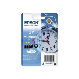Epson Multipack T2705 - Pack de 3 cartouches d'encre DURABrite Ultra (Cyan, Magenta, Jaune) pour WorkForce WF-3620DWF, WF-3640DTWF, WF-7110DTW, WF-7210DTW, WF-7610DWF