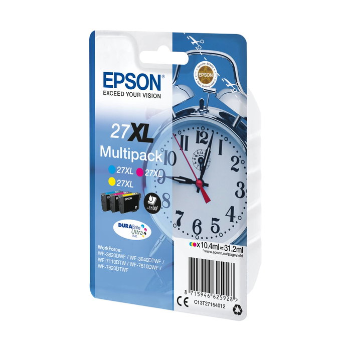 Epson Multipack DURABrite Ultra Ink 27 XL (Cyan, Magenta, Jaune) Epson Multipack DURABrite Ultra Ink 27 XL (Cyan, Magenta, Jaune)