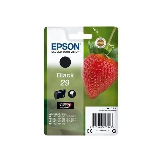 Epson Cartouche d'encre T2981 Noir Claria - C13T29814012 - Compatible imprimantes Epson Epson Cartouche d'encre T2981 Noir Claria - C13T29814012 - Compatible imprimantes Epson