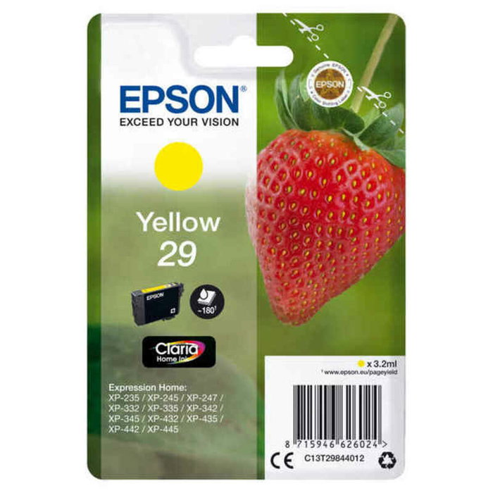 Epson T2984 Cartouche d'encre Jaune (C13T29844012) de couleur jaune fraise