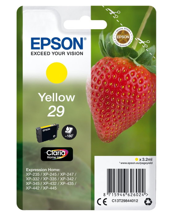 Epson Cartouche d'encre Claria Home 29 Jaune T2984