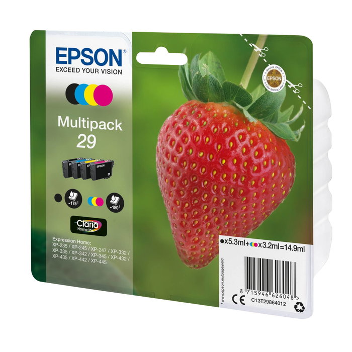 Epson Multipack d'encre 29 (C13T29864012) - 4 couleurs Epson Multipack d'encre 29 (C13T29864012) - 4 couleurs