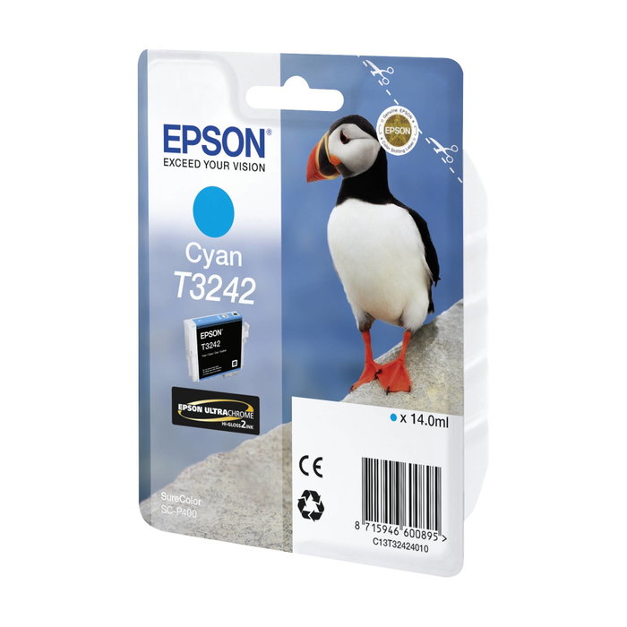 Epson Cartouche d'encre UltraChrome Hi-Gloss2 Cyan T3242 C13T32424010