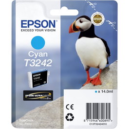 Epson Cartouche d'encre UltraChrome Hi-Gloss2 Cyan T3242 C13T32424010