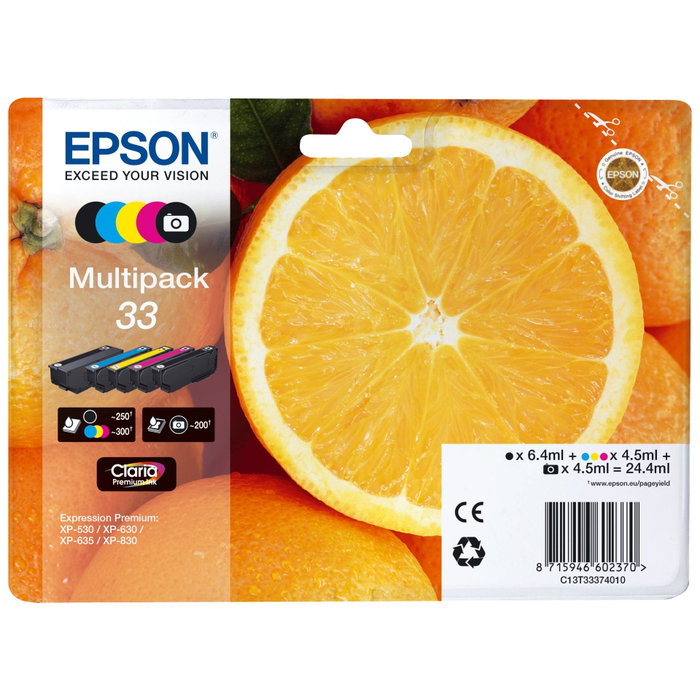 Epson Multipack Claria Premium 33 - 5 couleurs