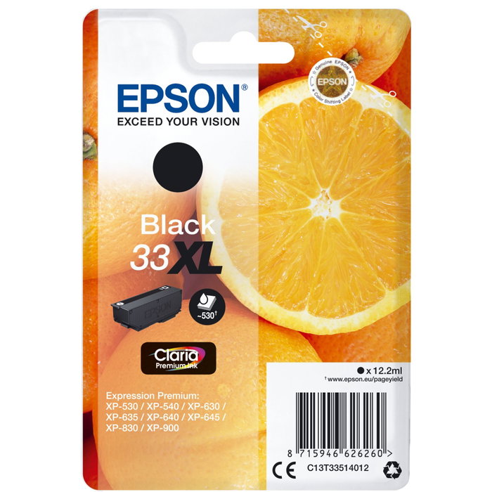 Epson Cartouche d'encre 33XL Noir C13T33514012