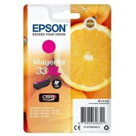 Epson Cartouche d'encre XL Magenta T3363 C13T33634012 - Claria Premium Epson Cartouche d'encre XL Magenta T3363 C13T33634012 - Claria Premium