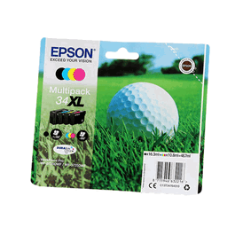 Epson C13T34764010 - Cartouche d'encre Multipack XL 4 couleurs (Noir, Cyan, Magenta, Jaune) pour imprimante Epson