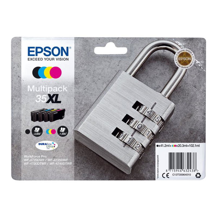 Epson Multipack 35XL C13T35964010 - 4 Cartouches Noir, Cyan, Magenta, Jaune