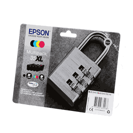 Epson C13T35964010 - Cartouche d'encre Multipack 35XL - Noir, Cyan, Magenta, Jaune - Format Haute Capacité