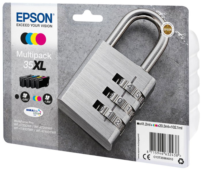 Epson Multipack de 4 cartouches DURABrite Ultra 35XL (C13T35964010)