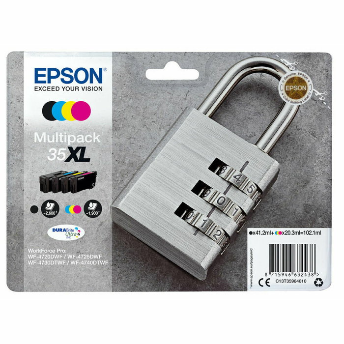 Epson Multipack 35XL C13T35964010 - 4 Cartouches Noir, Cyan, Magenta, Jaune