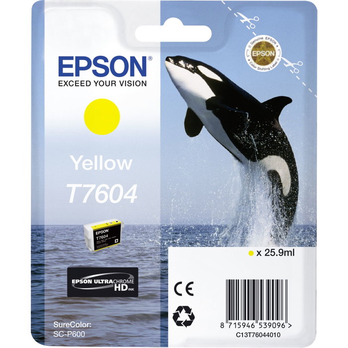 Epson Cartouche d'encre jaune T7604 Supercolor pour SC-P600