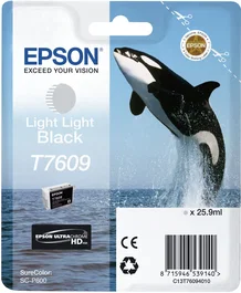 Epson Cartouche d'encre T7609 Noir clair (C13T76094010) - 25.9ml - Rendement jusqu'à 12350 pages
