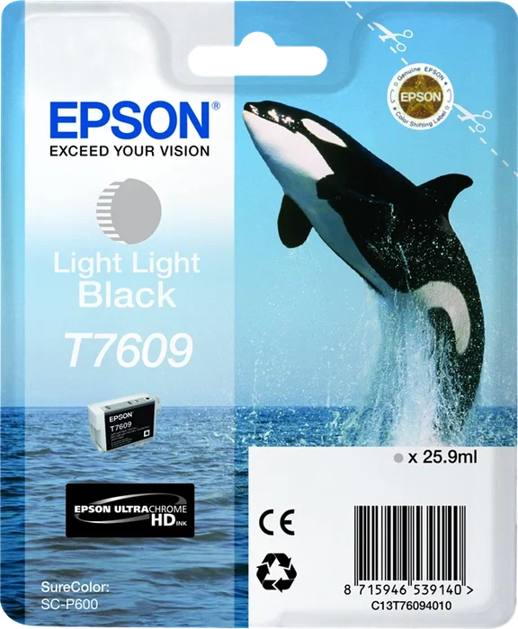 Epson C13T76094010 Cartouche d'encre Light Light Black UltraChrome HD 350 pages Epson C13T76094010 Cartouche d'encre Light Light Black UltraChrome HD 350 pages