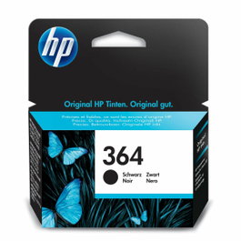 HP Cartouche d'encre 364 Noir CB316EE (6 ml) de rendement standard, 250 pages