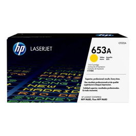 HP Cartouche d'encre jaune CF322A - Modèle 653A (HP653A) - Toner compatible pour imprimantes HP