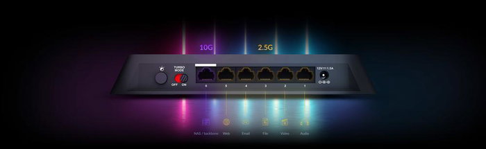 D-Link DMS-106XT Switch non géré 6 ports 2.5G Ethernet (100/1000/2500) 1 port 10G cuivre Gris Aluminium