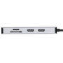 Targus Station d'accueil USB-C Dual HDMI 4K avec alimentation PD 100W Pass-Thru, 2 ports USB-A 3.2, Gigabit Ethernet, lecteur de cartes