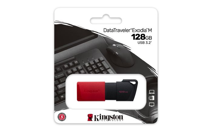 Kingston DataTraveler Exodia M 128GB Clé USB 3.2 Gen 1 Noir et Rouge Kingston DataTraveler Exodia M 128GB Clé USB 3.2 Gen 1 Noir et Rouge