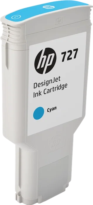 HP Cartouche d'encre 727 Cyan 300 ml (F9J76A)