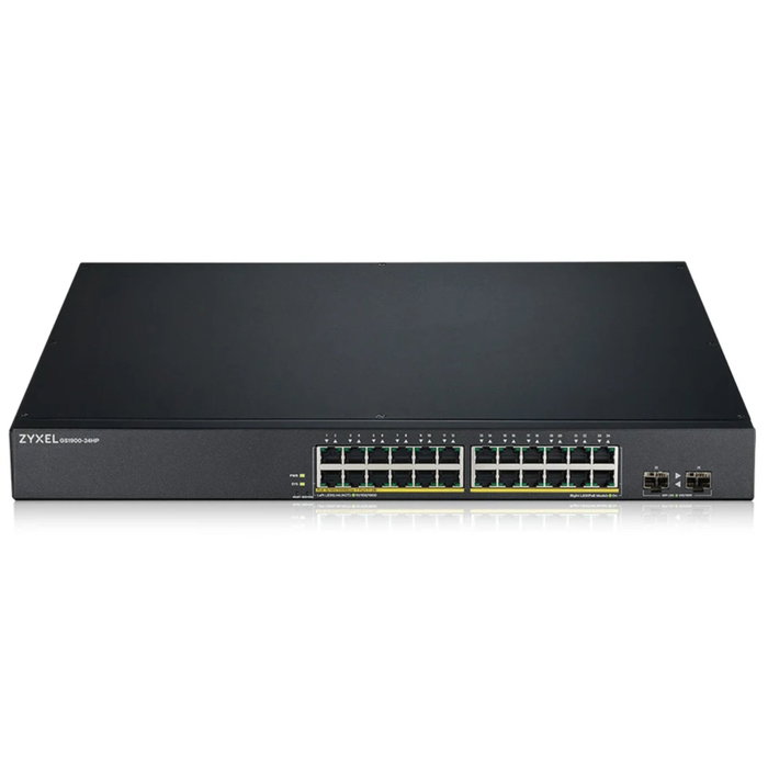 Zyxel GS1900-24HPv2 Switch 24 ports Gigabit PoE+, 2 ports SFP, Noir