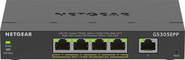 Netgear GS105PE Switch 5 Ports Gigabit PoE+ avec Alimentation Haute Puissance - GS105PE-100PES