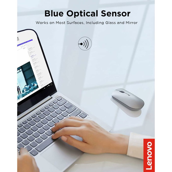 Lenovo 600 Silent Souris sans fil Bluetooth Gris Fer