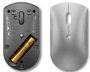 Lenovo 600 Souris silencieuse Bluetooth 5.0, 3 boutons, 61 g, DPI 2400/1600/800 réglables, capteur optique bleu, pour ordinateur portable et PC