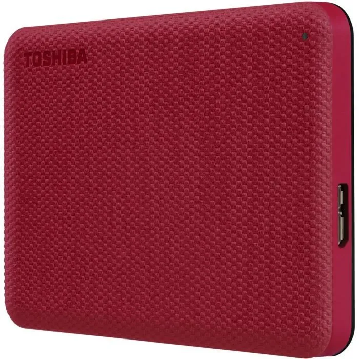 Toshiba Canvio Advance Disque dur externe portable 1 To USB 3.0 avec logiciels de sécurité et sauvegarde Rouge