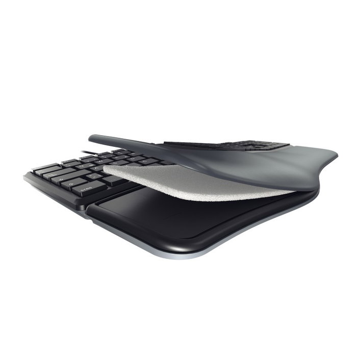 Cherry KC 4500 ERGO - Clavier Ergonomique USB AZERTY Espagnol, Repose-Poignets, Touches Multimédia Cherry KC 4500 ERGO - Clavier Ergonomique USB AZERTY Espagnol, Repose-Poignets, Touches Multimédia