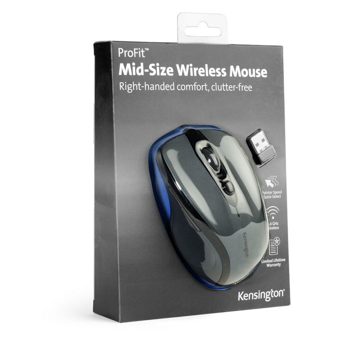 Kensington Souris sans fil Pro Fit® taille moyenne, gris anthracite