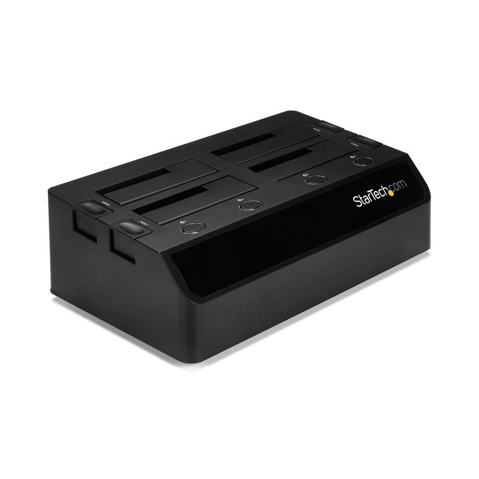 StarTech.com Station d'accueil USB 3.0 4 baies pour disque dur SATA III 2.5/3.5 pouces hot-swappable jusqu'à 6 Gbps StarTech.com Station d'accueil USB 3.0 4 baies pour disque dur SATA III 2.5/3.5 pouces hot-swappable jusqu'à 6 Gbps