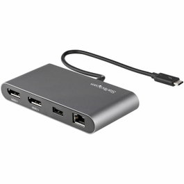 Startech TB3DKM2DPL Mini Dock Thunderbolt 3 4K Ultra HD Gris et Noir