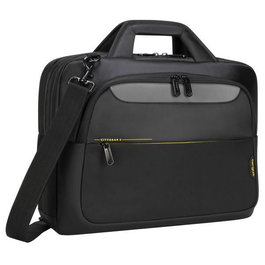 Targus CityGear Sacoche Ordinateur Portable 15-17.3 Pouces Noir - Protection Domed, Compartiments, Bandoulière et Sangle pour Chariot