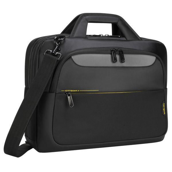 Targus CityGear Sacoche Ordinateur Portable 15-17.3 Pouces Noir - Protection Domed, Compartiments, Bandoulière et Sangle pour Chariot Targus CityGear Sacoche Ordinateur Portable 15-17.3 Pouces Noir - Protection Domed, Compartiments, Bandoulière et Sangle pour Chariot