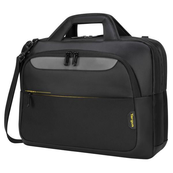 Targus CityGear Sacoche Ordinateur Portable 15-17.3 Pouces Noir - Protection Domed, Compartiments, Bandoulière et Sangle pour Chariot Targus CityGear Sacoche Ordinateur Portable 15-17.3 Pouces Noir - Protection Domed, Compartiments, Bandoulière et Sangle pour Chariot